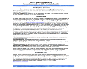2011 Town of Alma Drinking Water Consumer Confidence Report